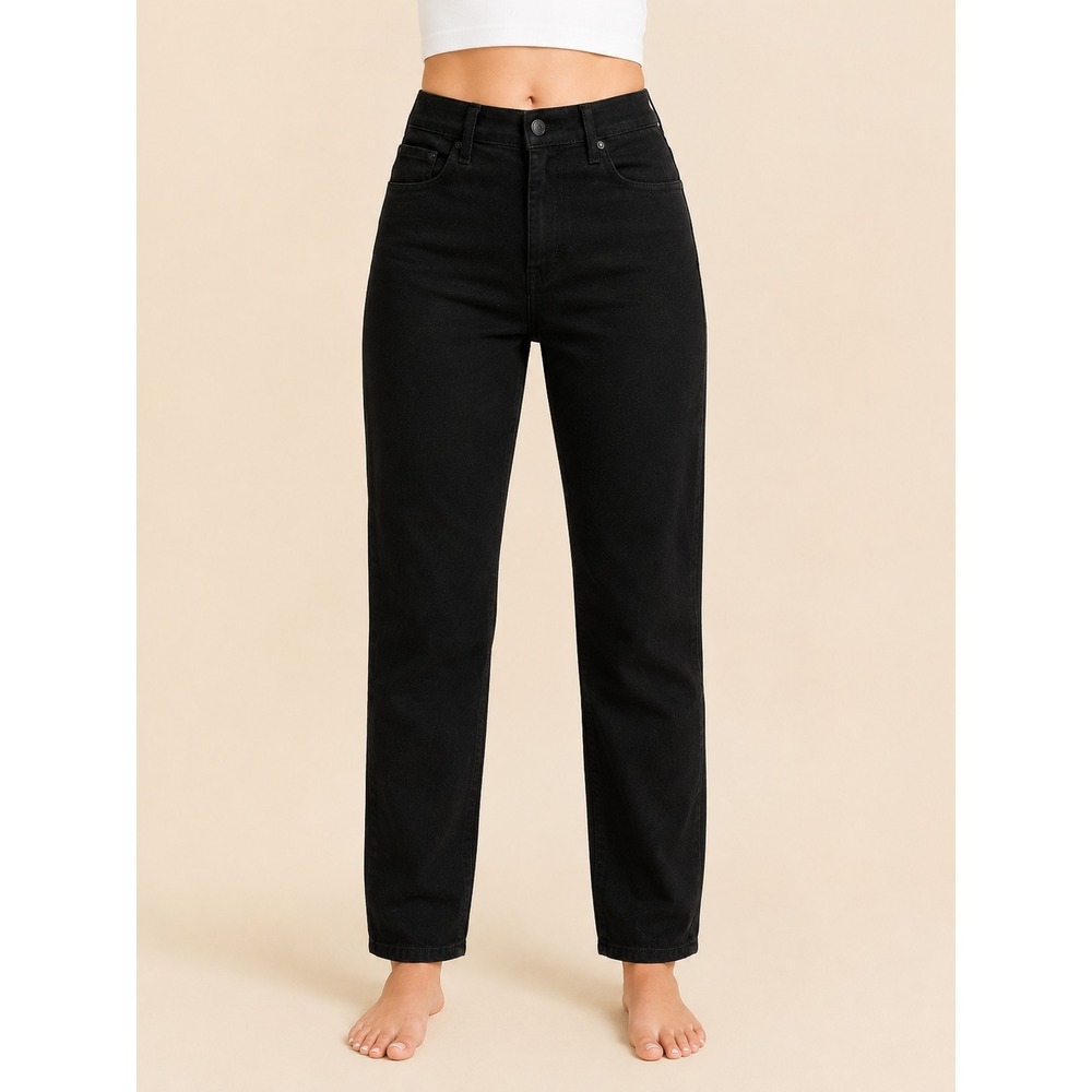 Old Navy Jeans Women, Extra-High-Rise, Straight, Black, 2 Petite, New W/O Tag